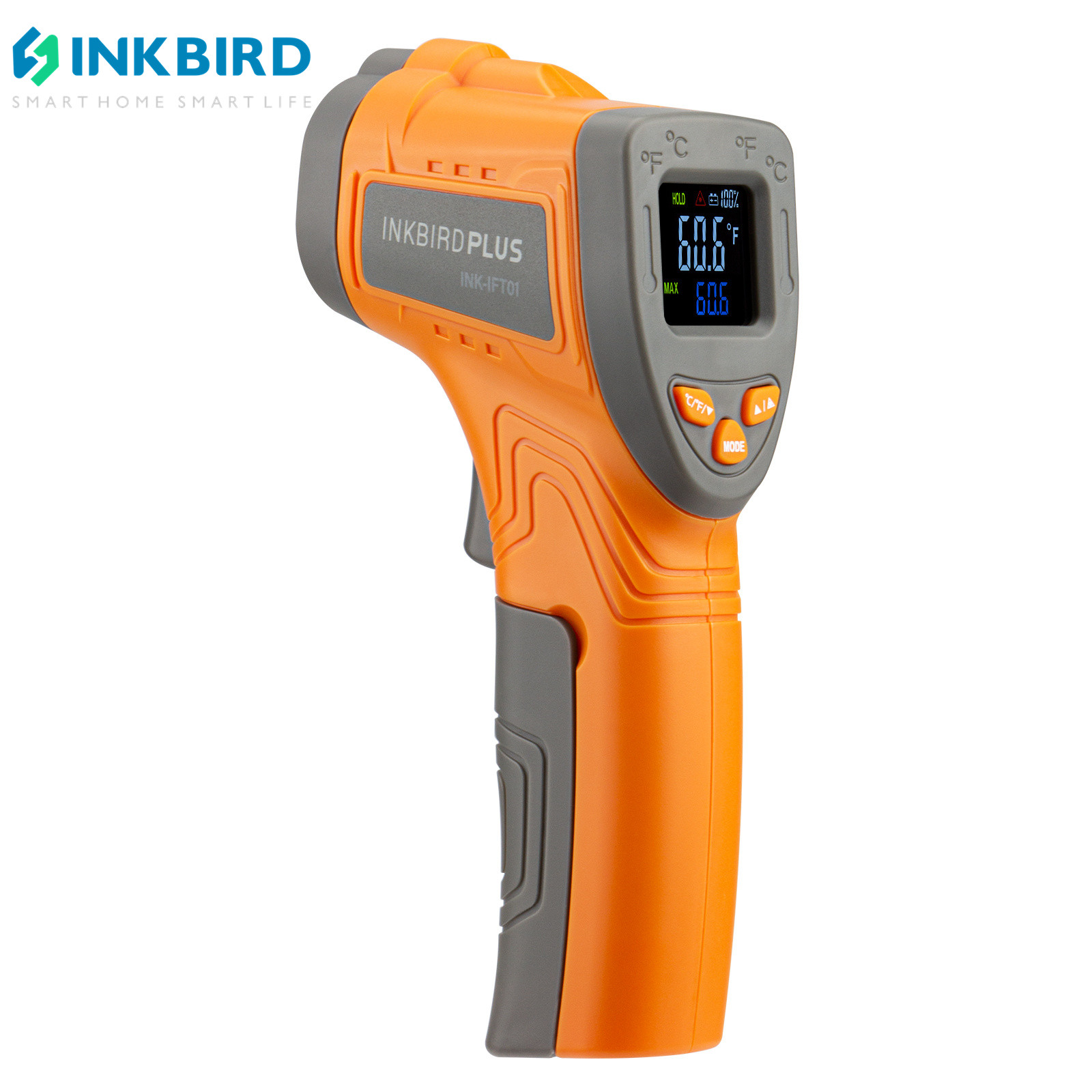 Industrial Laser Thermometer - Inkbird เครื่องวัดอุณหภูมิอินฟราเรดเลเซอร์ INK-IFT01 Non-Contact Instant อ่านอุณหภูมิสำหรับอุตสาหกรรม