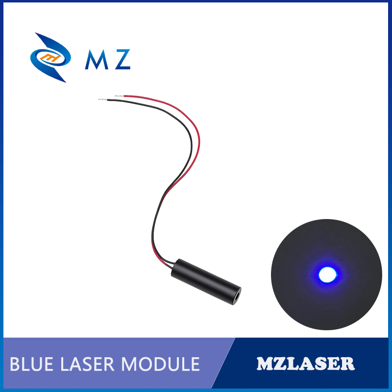 Industrial Blue Laser - โมดูลเลเซอร์ไดโอดจุดสีน้ำเงินขนาดกะทัดรัด 450nm เส้นผ่านศูนย์กลาง 10 มม. กำลัง