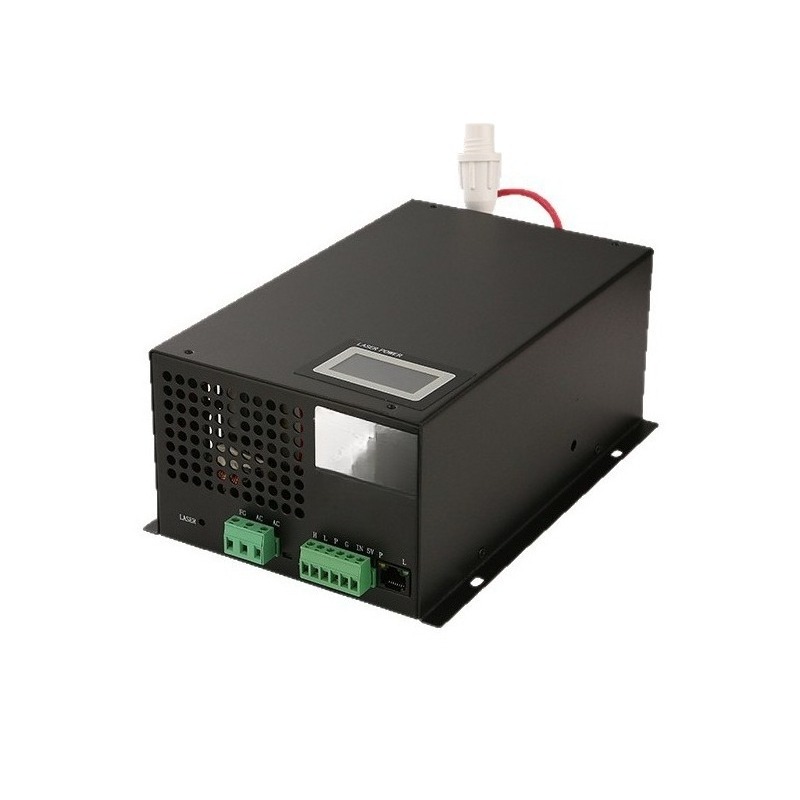 Laser Power Supply 60W - แหล่งจ่ายไฟหลอดเลเซอร์ CO2 60W‑150W, อะไหล่ทดแทนอเนกประสงค์สำหรับเครื่องตัดเลเซอร์ เครื่องแกะสลัก และอุปกรณ์มาร์กกิ้งแบบตั้งโต๊ะ
