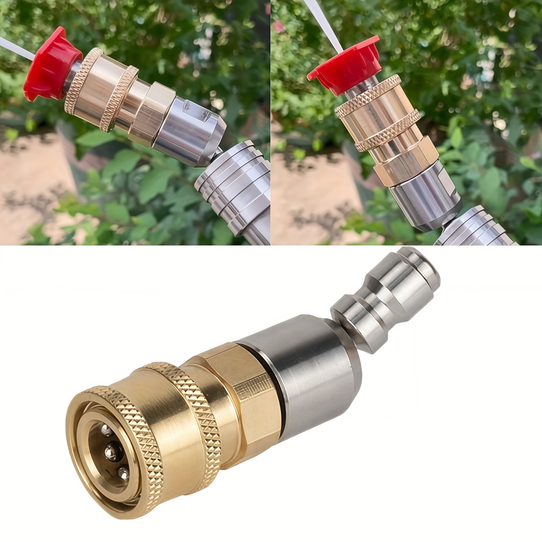 Laser Nozzle Ceramic - 360 ° หัวฉีดเครื่องฉีดน้ำแรงดันสูงแบบหมุนได้ พร้อมข้อต่อเร็วขนาด 1/4 นิ้ว