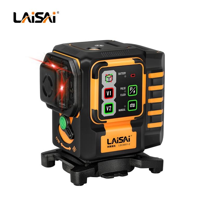 Industrial Laser Light - LAISAI อุตสาหกรรม 8/12 ระดับเลเซอร์ความแม่นยำสูงสีแดงสีเขียวคู่สีแสงที่แข็งแกร่งเส้นบางอินฟราเรดผนังพื้น 6651