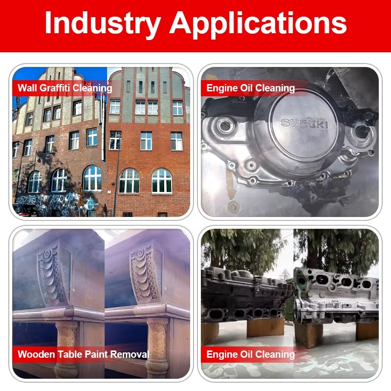 Industrial Laser Removal Machine - เครื่องทำความสะอาดด้วยเลเซอร์พัลส์อุตสาหกรรม 500W สำหรับโรงงานเคมี ถังสแตนเลส กำจัดคราบออกไซด์บนพื้นผิว
