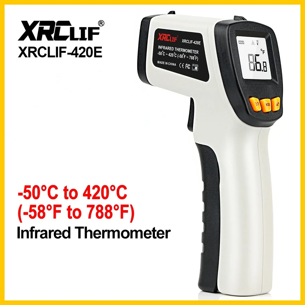 Industrial Laser Thermometer - XRCLIF เครื่องวัดอุณหภูมิอินฟราเรดแบบไม่สัมผัส Pyrometer เลเซอร์เครื่องวัดอุณหภูมิอินฟราเรด -58 ℉
