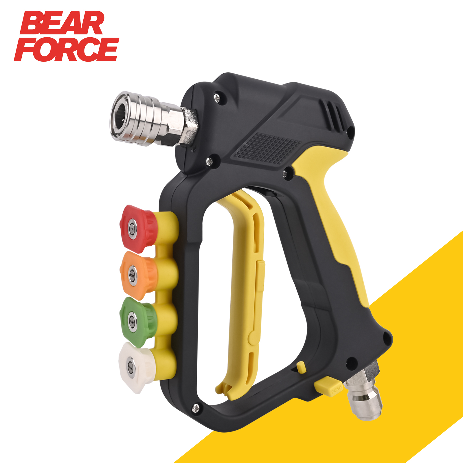 Laser Nozzle Ceramic - ปืนฉีดน้ำแรงดันสูงแบบสั้น แรงดันสูงสุด 5000 PSI พร้อมหัวต่อเร็วขนาด 1/4