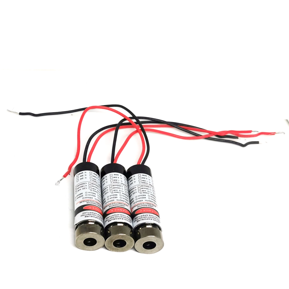 Industrial Blue Laser - 3ชิ้นห้องปฏิบัติการ/อุตสาหกรรม405nm 20มิลลิวัตต์สีม่วง/สีฟ้าเลเซอร์จุด/สาย/ข้ามไดโอดโมดูล3โวลต์-5โวลต์13x42มิลลิเมตร