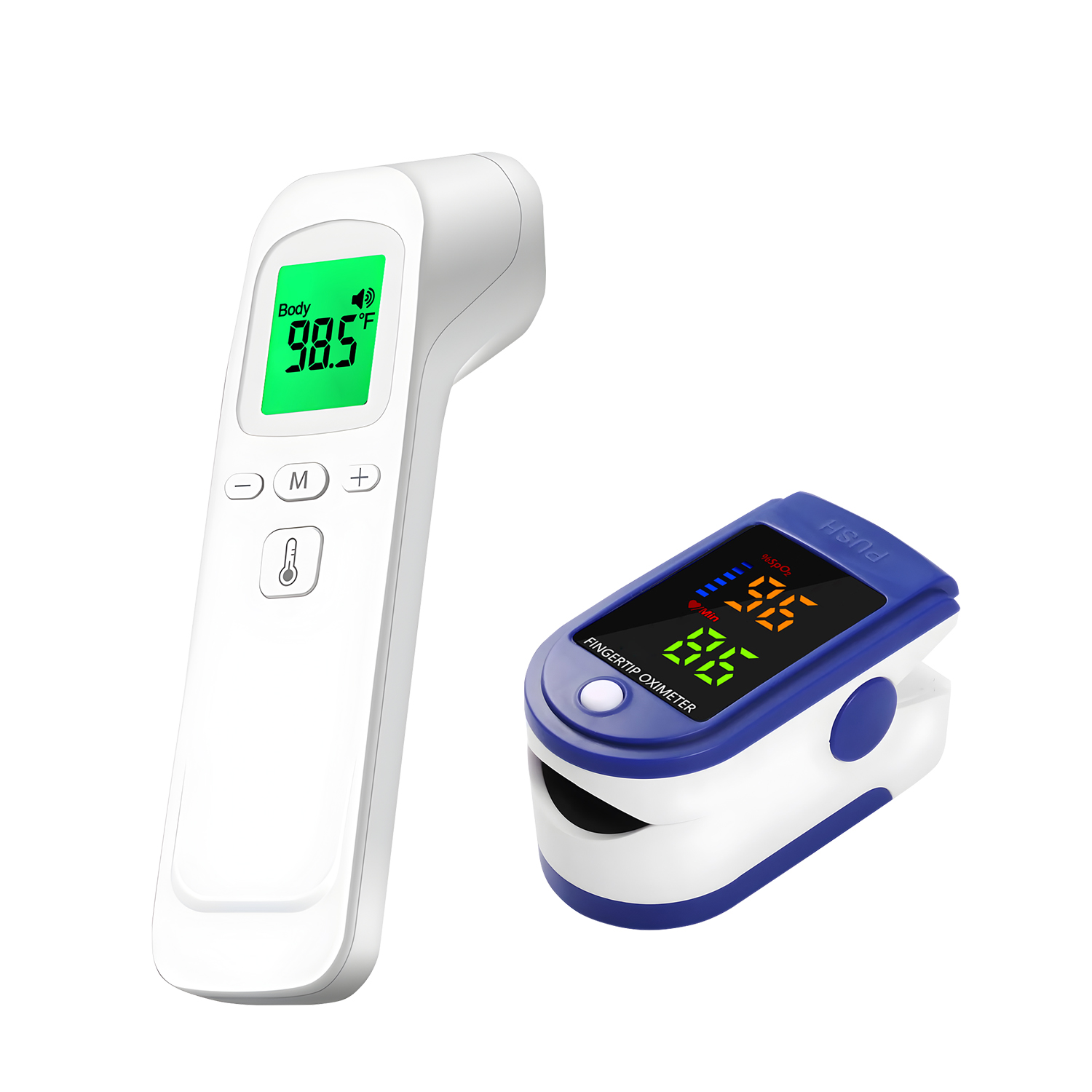 Industrial Laser Thermometer - เครื่องวัดออกซิเจนในเลือด เครื่องวัดอุณหภูมิอินฟราเรดสำหรับวัดไข้ เครื่องวัดอุณหภูมิทางการแพทย์สำหรับใช้ในบ้าน แบบดิจิตอล สำหรับทารกและผู้ใหญ่ แบบไม่สัมผัส
