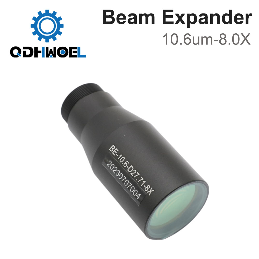 Laser Beam Expander - เลนส์ขยายลำแสงเลเซอร์ CO2 10600nm 8X สำหรับเครื่องแกะสลักด้วยเลเซอร์แบบกัลวาโนมิเตอร์