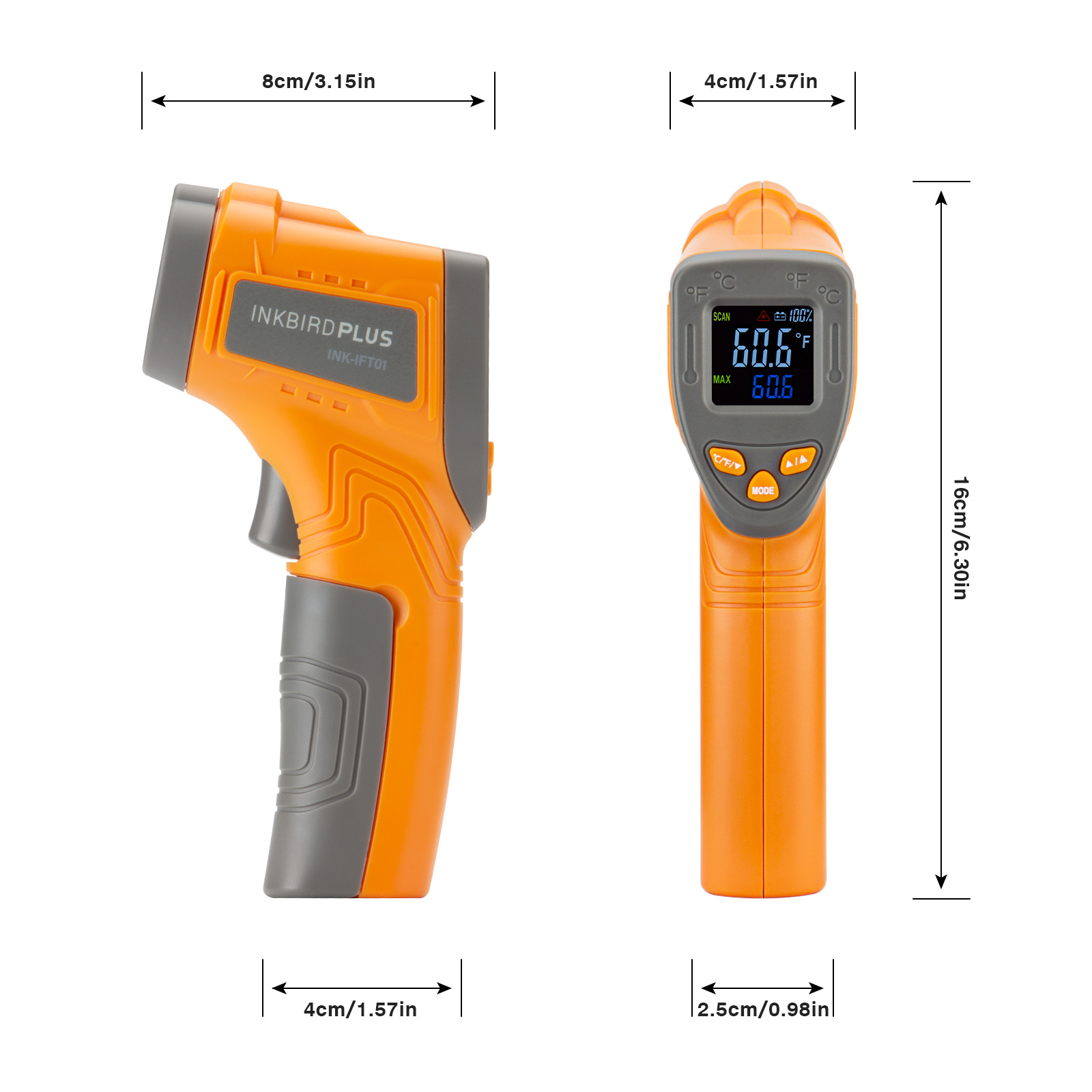 Inkbird เครื่องวัดอุณหภูมิอินฟ - Industrial Laser Thermometer บทวิจารณ์และราคา