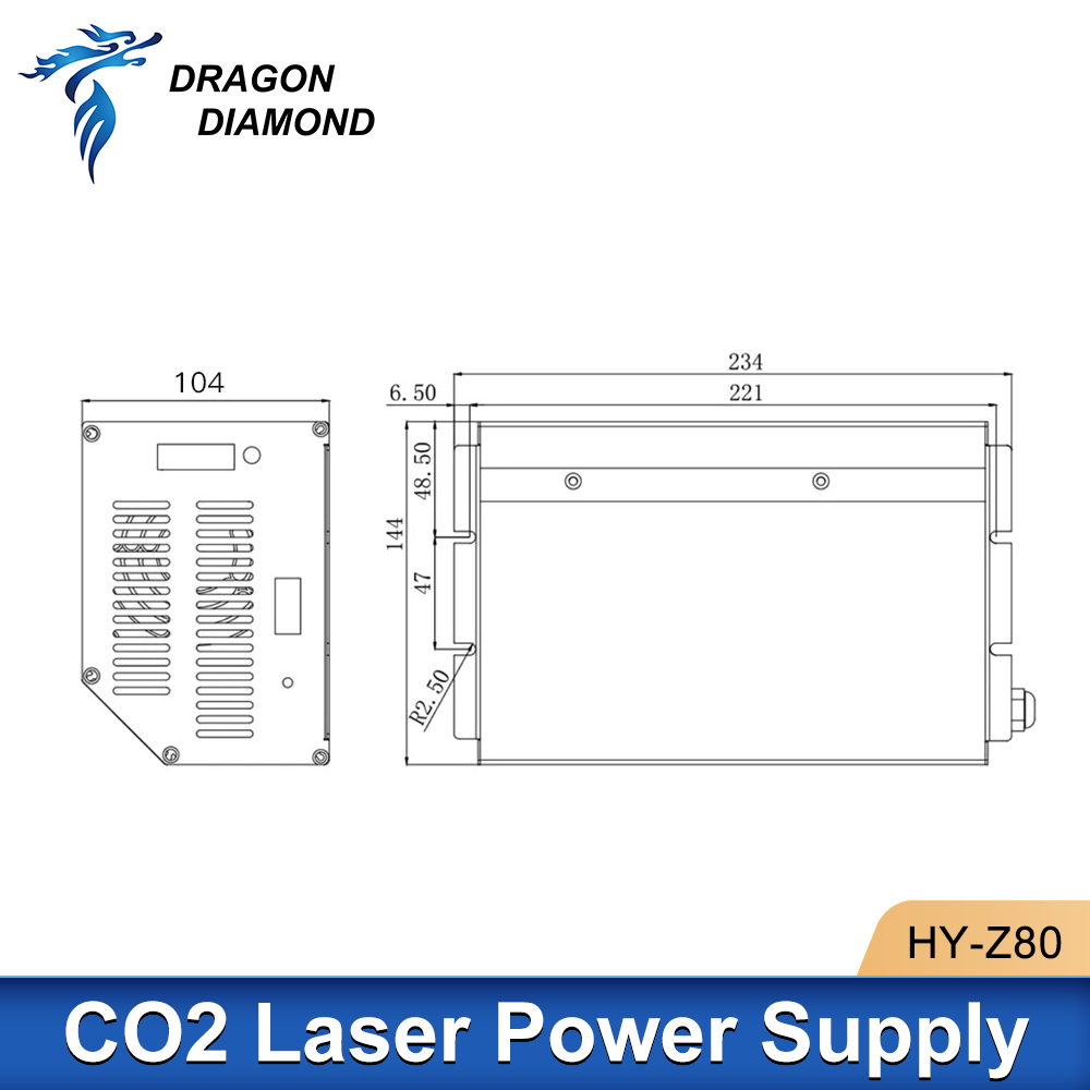 Dragon Diamond HY-Z80 Co2 เลเซ - Laser Power Supply 60W บทวิจารณ์และราคา