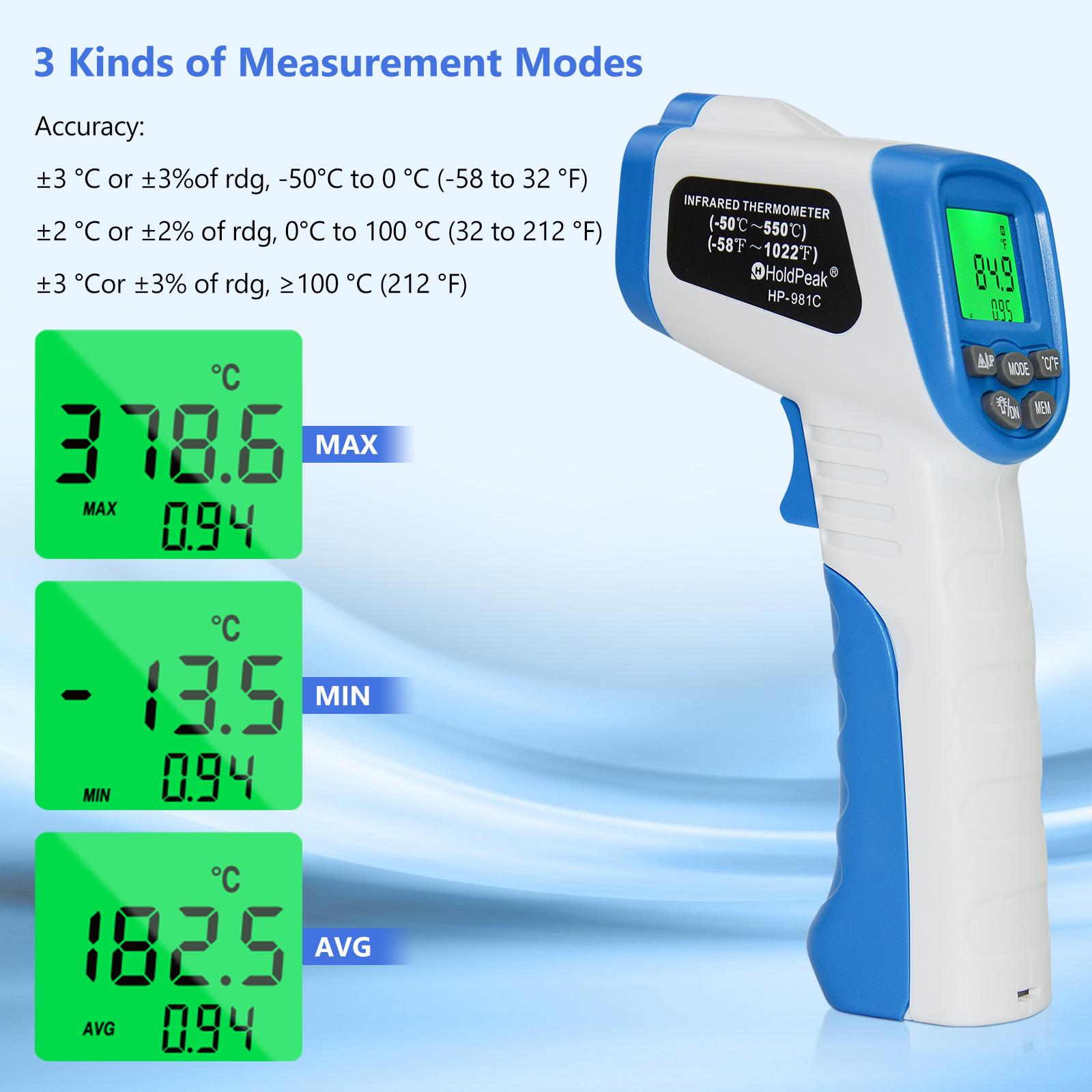 เครื่องวัดอุณหภูมิอินฟราเรด -5 - Industrial Laser Thermometer บทวิจารณ์และราคา