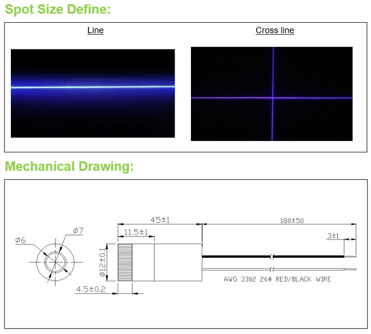 โมดูลเลเซอร์เส้น/เส้นตัดสีม่วง - Industrial Blue Laser บทวิจารณ์และราคา